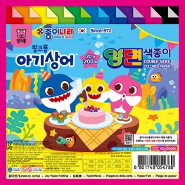 핑크퐁아기상어200매양면색종이