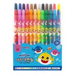 핑크퐁아기상어나라색연필24색
